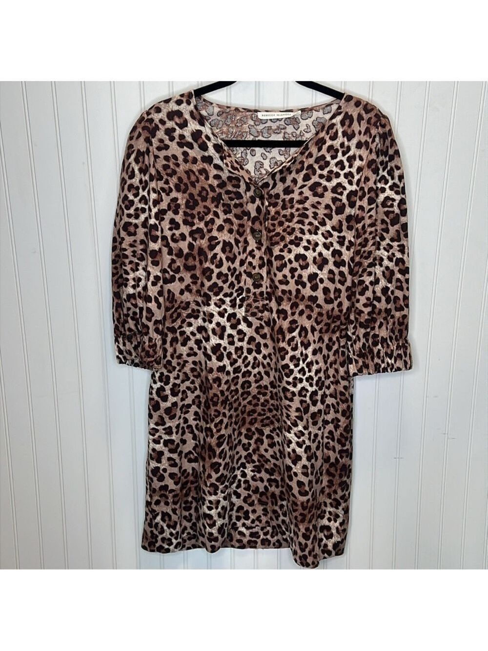 - Rebecca Minkoff Vera Linen Blend Dress Size Large